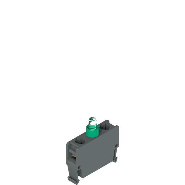 Photo Bloc  LED 195-264VAC vert fond de boite | Ref : E2 LF4A4V1