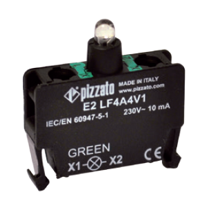 Photo BLOC LED VERT 230VAC FOND DE BOITE | Ref : E2LF4A4V1