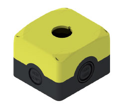 Photo BOITE 1 TROU D.22 JAUNE | Ref : ES31001