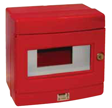 Photo Coffret scu. 4 modules rouge IP55 | Ref : GW42206