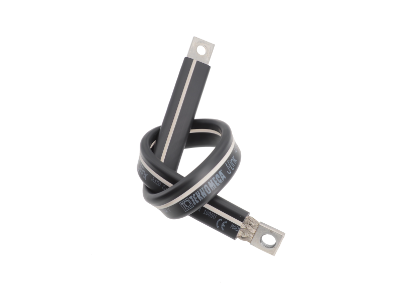 Photo Shunt tresse en cuivre tam isol 240mm2 longueur 430mm | Ref : JLK1105