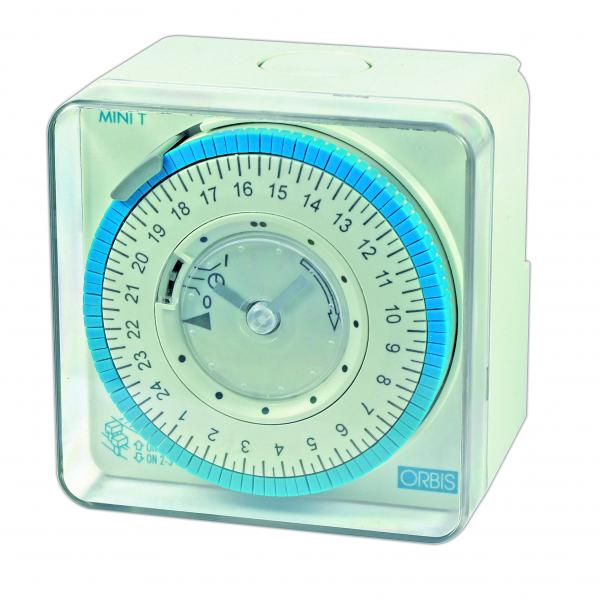Photo Horloge mcanique rail din. encastre ou sailllie 230VAC Quotidien (15min) rser | Ref : MINI T QRD230V