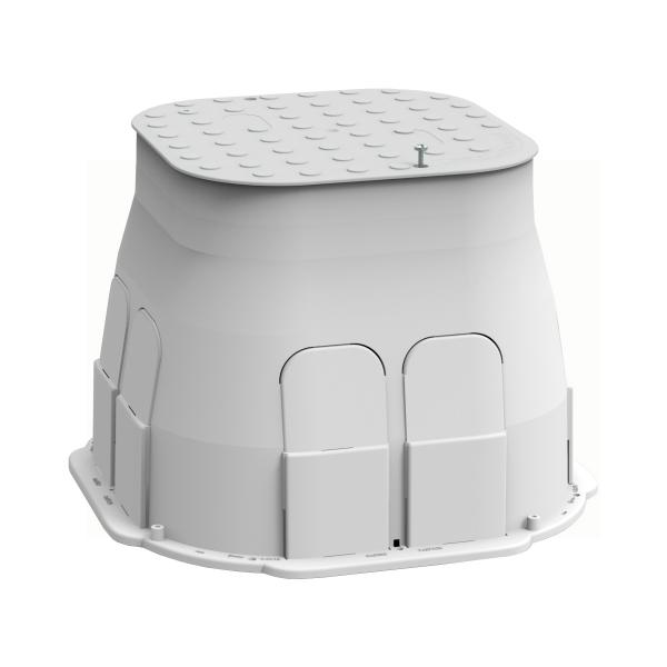 Photo Regard DRAINBOX 320x320x230mm couvercle gris fond ouvert | Ref : PB3030G