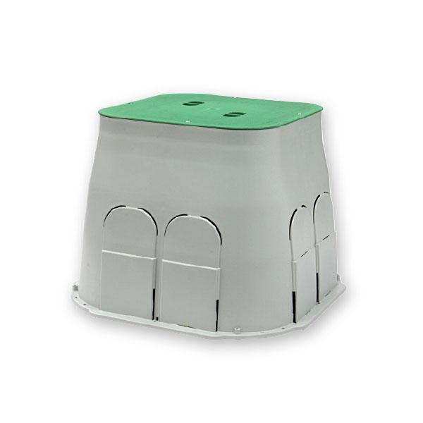 Photo Regard DRAINBOX 405x405x300mm couvercle vert fond ouvert | Ref : PB4040V