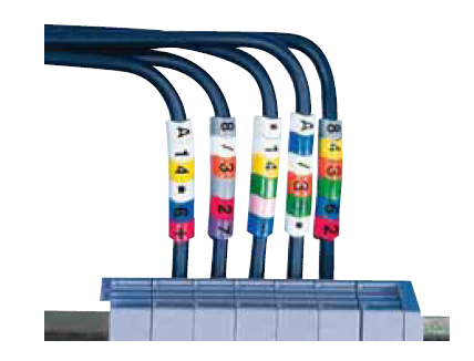 Photo bague de rep�rage pour fil en V lettre  w  jaune.250p | Ref : PTV90/W