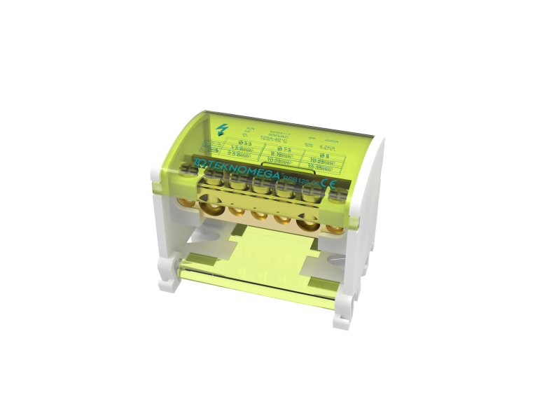 Photo Rpartiteur bipolaire 125A - entre: 1x25mm2 - sortie: 1x16+5x6mm2 par ple | Ref : RPB1000