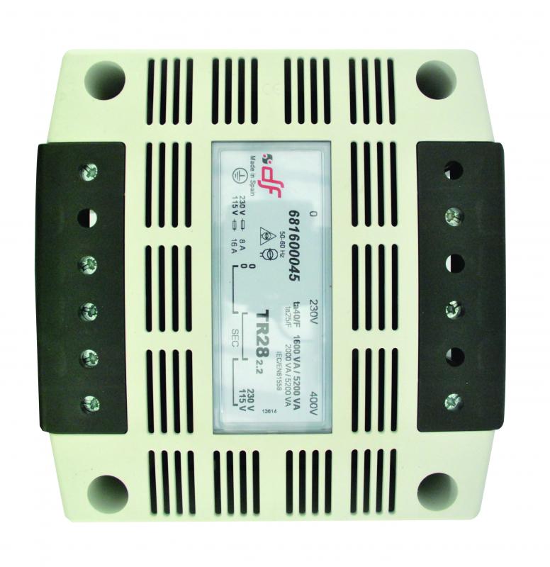 Vignette 2 produit Transformateur de sparation 1600VA S:115-230V IP20 | Ref : 681600045