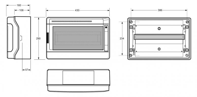 Vignette 3 produit Ref : 39018 | TAB.1R.18 MODULES IP65