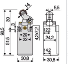 Vignette 3 produit Ref : FR502 | INTER LEVIER/FACE IP65