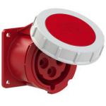 ERIS Prise 4 ples 32a 3h 440v droite  encastrer ip67 pour conteneur 3242-3V