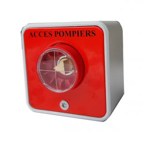 ERIS Contacteur pompier triangle 11mm en saillie ip54 avec protection barillet 008.19E2.11.PB