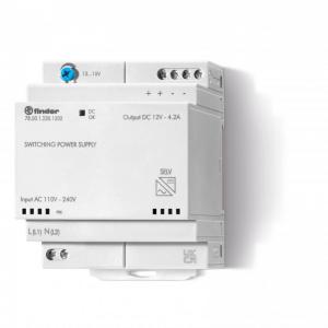 ERIS Alimentation modulaire 4.6a. entre : 110  240v ac. sortie : 12v dc 50w. rgulateur de tension de sortie. protect d\'entre fusible intgr. protect thermique. surtension. court circuit. connexion parralle ou srie. bornes  cage. tbts 78.50.1202