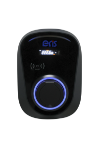 ERIS Borne de recharge 11kw//22kw triphase communicante ocpp 1.6 json. volutive 2.0. ecran led couleur. communication par wifi ou port rj45 et carte gprs. lecteur de carte rfid intgr. puissance de charge configurable. bouton arrt d\'urgence EVT22KWRJ/A