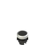 ERIS Bouton-poussoir noir affleurant collerette chrome E2 1PU2R1290