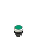 ERIS Bouton-poussoir vert affleurant collerette chrome E2 1PU2R4290