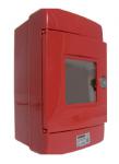ERIS Coffret scu. plastron 1 trou diam.22 ip55 rouge GW42204      