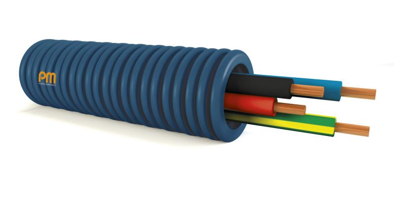 Photo Gaine Prefile PREFILBLEU dm.16 4x1,5 bleu-noir-rouge-vert/jaune H07V-U | Ref : F1U15BNRT