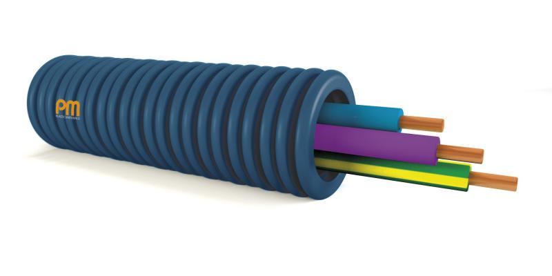 Photo Gaine Prefile PREFILBLEU dm.16 3x1,5 bleu-violet-vert/jaune H07V-U | Ref : F1U15BPT