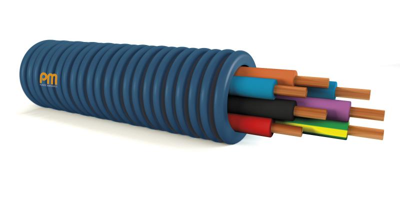 Photo Gaine Prefile PREFILBLEU dm.20 7x1,5 rouge-bleu-v/j-bleu-noir-orange-violet H07V-U | Ref : F2U15ABBNPRT