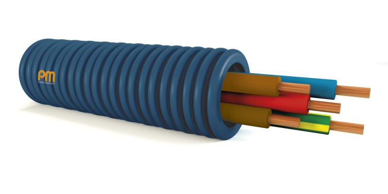 Photo Gaine Prefilée PREFILBLEU dm.20 5x1,5 rouge-bleu-vert/jaune-marron-marron H07V-U | Ref : F2U15BMMRT