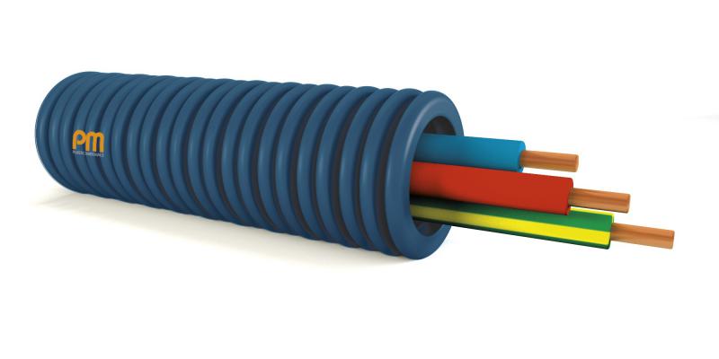 Photo Gaine Prefile PREFILBLEU dm.20 3x2,5 bleu-rouge-vert/jaune H07V-U | Ref : F2U25BRT