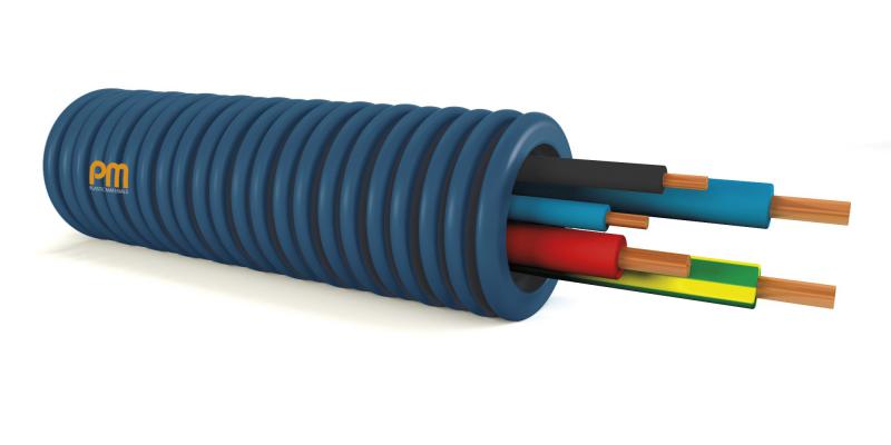 Photo Gaine Prefile PREFILBLEU dm.20 3x2,5+2x1,5 bleu-rouge-vert/jaune + bleu-noir H07V-U | Ref : F2U25BRT15BN