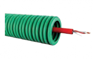 PMFLEX Prefilee vert dm.20 alarme rouge sans ecran 1x0.8 - 1 p20awg C2ALLASE1P