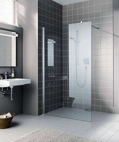 Photo Paroi walk-in WALK-IN-SHOWER XB XBWIW L120 2M argent poli v.clair | Ref : 1403021324