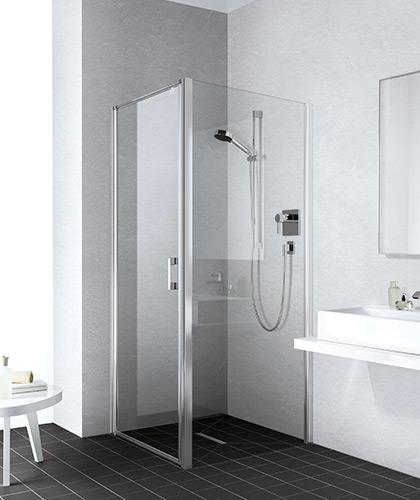Photo Paroi fixe LIGA LITWD L100 2M argent poli v.clair clean | Ref : 1403028913