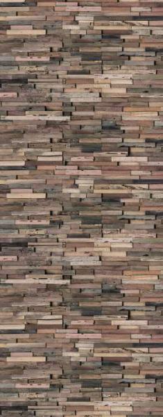 Photo Panneau mural en alu-composite aspect bois L1000 x H2100mm paisseur 3mm - Coloris Acajou surface perle | Ref : 1420000005