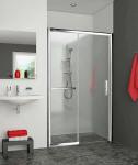 ROTH Porte coulissante grande largeur 2 lments (1 coulissant et 1 fixe  droite), srie equi, eid2r12020vpe, largeur 1200 mm, hauteur 2000 mm, argent poli, verre clair trait anticalcaire 1406000175