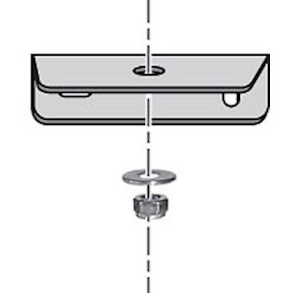 Photo Axovia multipro - platine de fixation portail bras acier (gris) 9 019 899 | Ref : 9 019 899