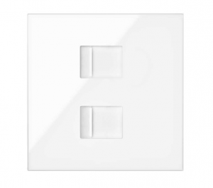 SIMON Couvercle v&d plane cg 2 rj45 10000006-130