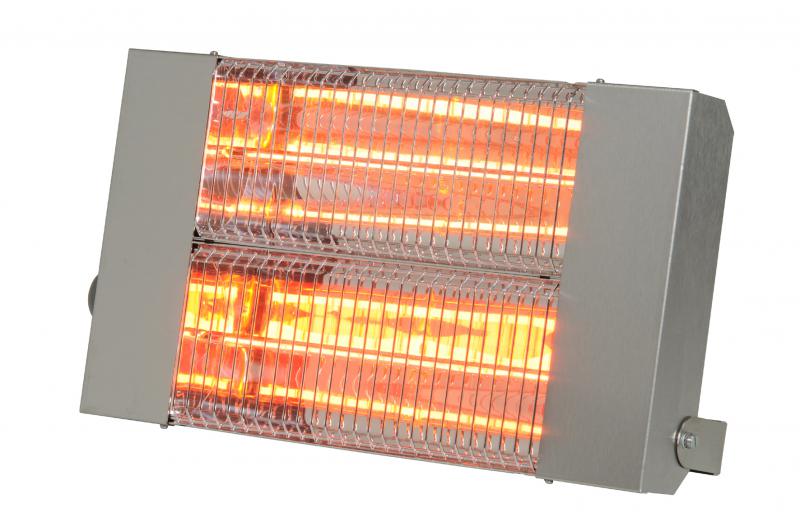 Photo CHAUFFAGE MURAL INFRAROUGE QUARTZ - IPX5 - 3 KW INOX | Ref : IRC3000CI