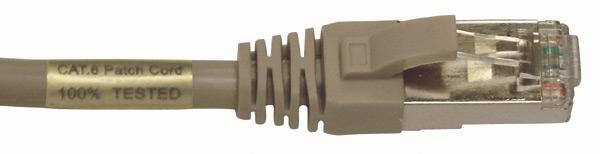 Photo Cordon RJ45 CAT 6 surmoul FUTP 100 Ohms LSOH, Couleur : gris, Longueur : 3 m | Ref : 2040