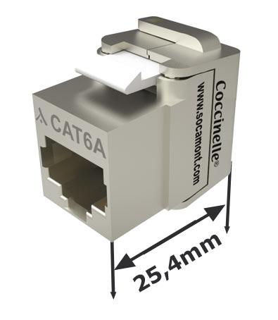 Photo Connecteur RJ45 Jack Coccinelle One Pouce Keystone CAT 6A FTP, bote de 24 | Ref : 71009