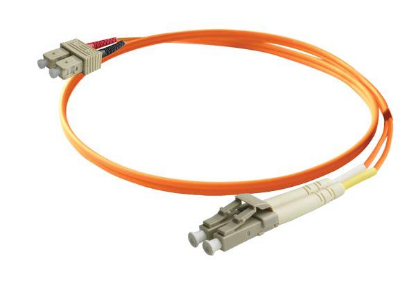 Photo Jarreti�re optique multimode OM1 62,5/125 duplex LC/SC, Longueur : 20m | Ref : 87042