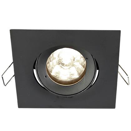 Photo Spot intrieur BE BEST DESIGN carr, noir, orientable 1/4 tour (outil fourni). Collerette de taille : 106 x 106 mm. IP65, compatible RT2012 & BBC - Certificat APAVE. Kit optique spoterie rfrence 2598 inclus. | Ref : 246545