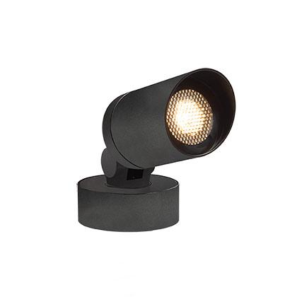 Photo Projecteur led extérieur TUBE noir mat 230V. Douille GU10. IP65 - IK05. Sur patère et piquet. Livré sans lampe. | Ref : 38180