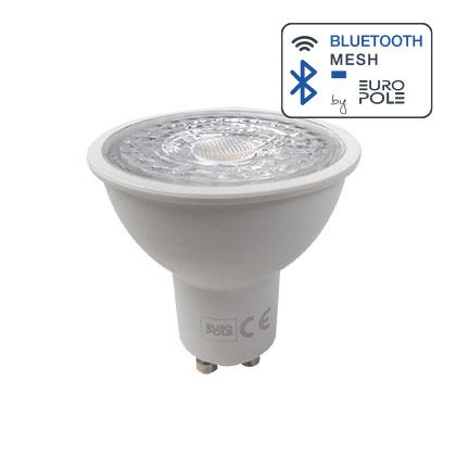 Photo Lampe LED GU10 - BLUETOOTH MESH 5W TW (2700-5000K) 395lm IP20 230V Pilotage : via smartphone ou avec télécommande radio HF (45300) | Ref : 406337