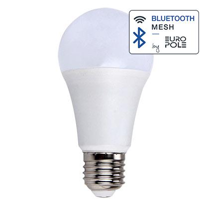 Photo Lampe LED E27 A60 ( vis) - BLUETOOTH MESH 7W RGB+TW (2700-6000K) 560lm IP20 230V Pilotage : via smartphone ou avec tlcommande radio HF (45300) | Ref : 406339