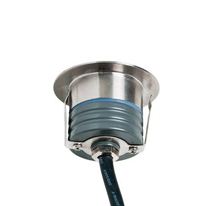 Photo Encastr� de sol ext�rieur led TITAN 1 SLIM rond 4000K 230V. Optique 120�. Balisage 0,5W. Collerette 58mm. IP67 - IK08. Connectiques IP68 m�le et femelle pr�-install�es | Ref : 51021