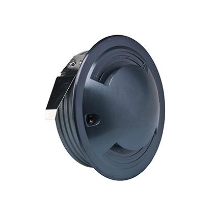 Photo Encastr� de sol ext�rieur led TITAN 2 SLIM 3000K 230V. D�flecteur double anthracite 116mm. Puissance 3 x 2W. IP67. Connectiques IP68 m�le et femelle pr�-install�s | Ref : 51242DDAN