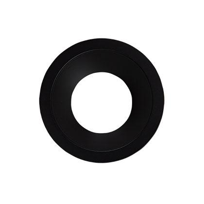 Photo Accessoire pour gamme LED'UP UNIVERSAL : collerette ESTHET ronde noir mat fixe. Installation : sur encastr de plafond LED'UP UNIVERSAL fixe ou orientable | Ref : 5755