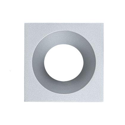 Photo Accessoire pour gamme LED'UP UNIVERSAL : collerette ESTHET ASYM carre alu laqu fixe. Installation : sur encastr de plafond LED'UP UNIVERSAL fixe ou orientable | Ref : 5783