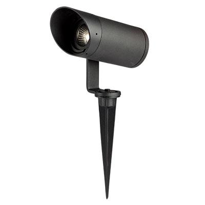 Vignette 2 produit Projecteur led extrieur TUBE 1 4000K 460 lm noir mat 230V. Optique 23. Puissance 5 W. IP65 - IK05. Sur piquet. Connectiques IP68 mle et femelle pr-installes | Ref : 38201