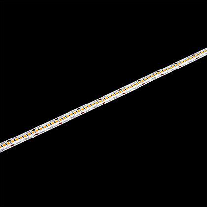 Vignette 2 produit Bandeaux led SUPER FORT FLEX IP20, 2700K 1581lm/m (20W/m), 240 Led/m. Longueur sur mesure jusqu'à 10m. 24VDC. Câblage entrée/sortie au choix jusqu'à 10m. Installation sur profil aluminium impérative. | Ref : 42237SM