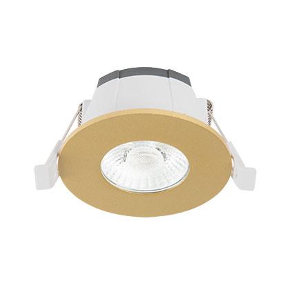 Vignette 2 produit Accessoire pour gamme LED'UP UNIVERSAL : collerette ronde dor fixe. Installation : sur encastr de plafond LED'UP UNIVERSAL fixe ou orientable | Ref : 5706
