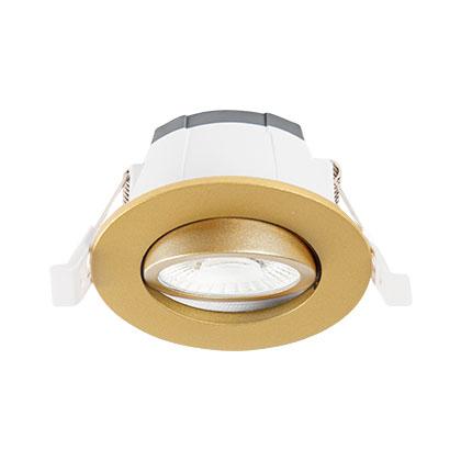 Vignette 2 produit Accessoire pour gamme LED'UP UNIVERSAL : collerette ronde dor� orientable. Installation : sur encastr� de plafond LED'UP UNIVERSAL orientable | Ref : 5716