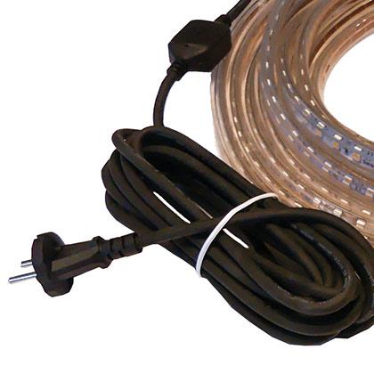 Vignette 2 produit WORK FLEX 10W/m 4000K 500 Lm/m (60 Led/m) 230V, longueur 50m, connexion pr-cbl H05RN-F 230V longueur 5m avec prise mle 3P. Idal pour l'clairage chantier | Ref : 65011